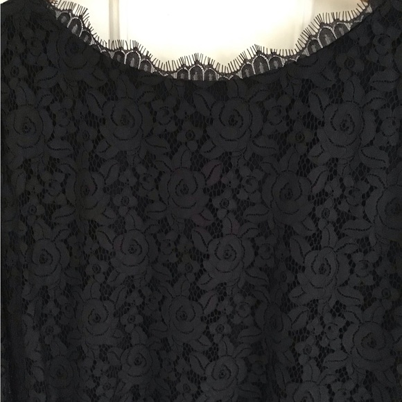 Diane Von Furstenberg black lace dress 12-14 NWOT - Picture 2 of 9